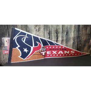 Vintage HOUSTON TEXANS Football Cloth Sports Pennant 30"